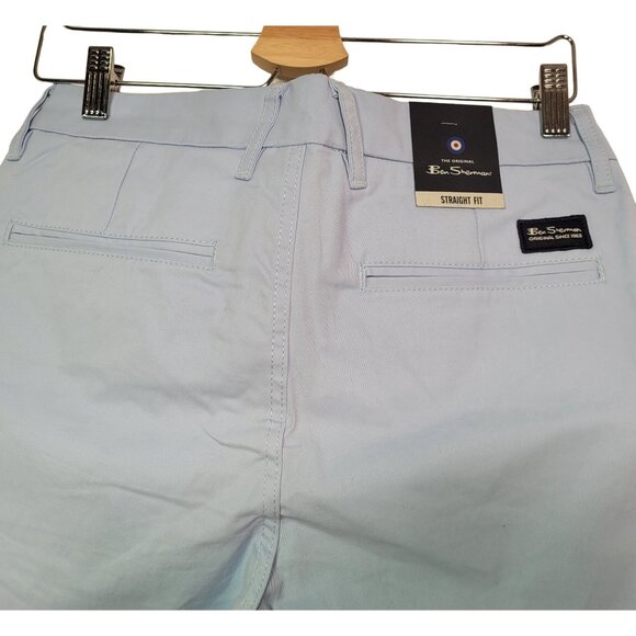 Ben Sherman Men's Straight Leg Stretch Fit Light Blue Chino Pants  Size 30 X 32 - Picture 4 of 10